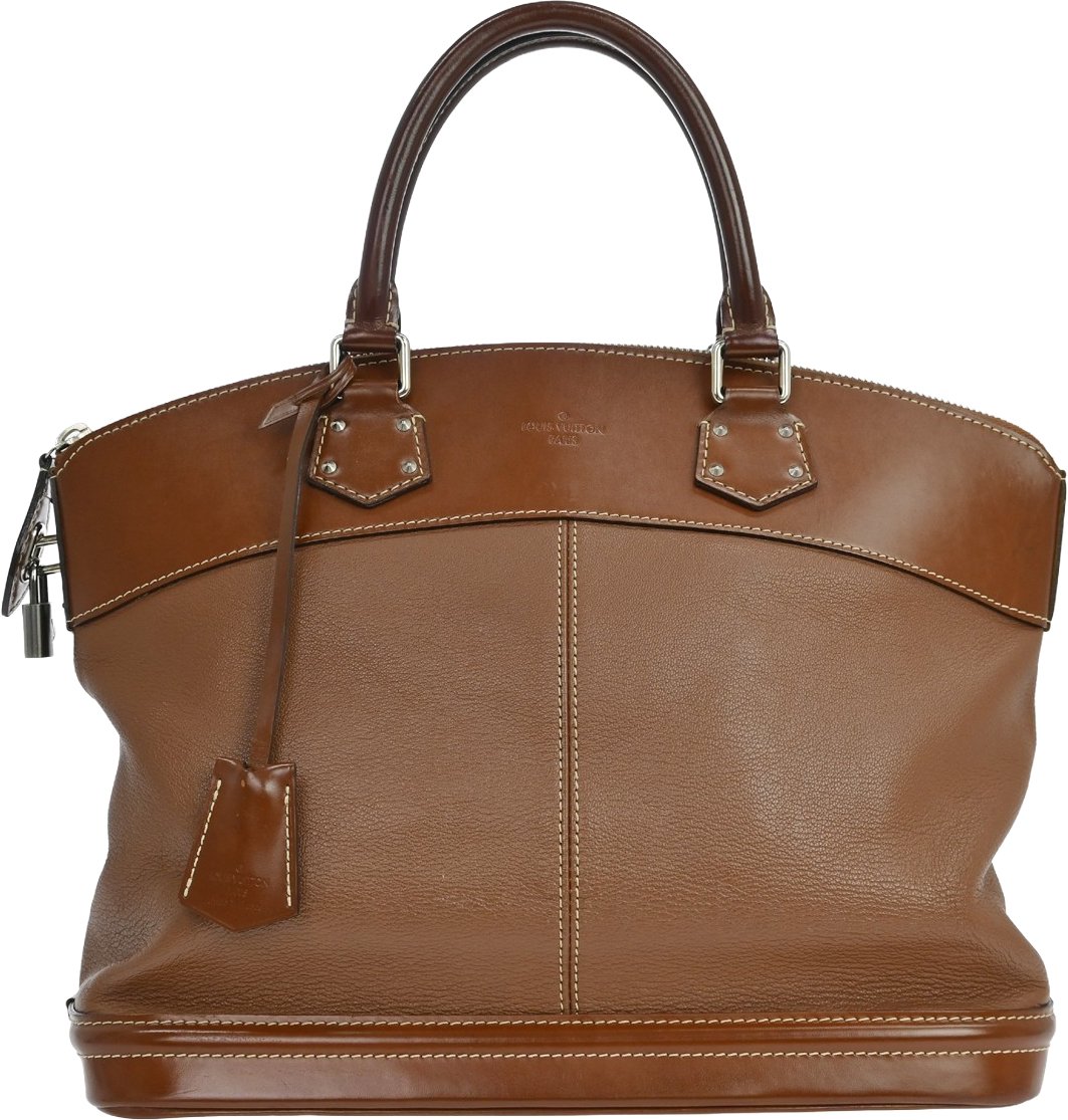 Louis Vuitton Suhali Lockit Handbag Leather MM Bruin