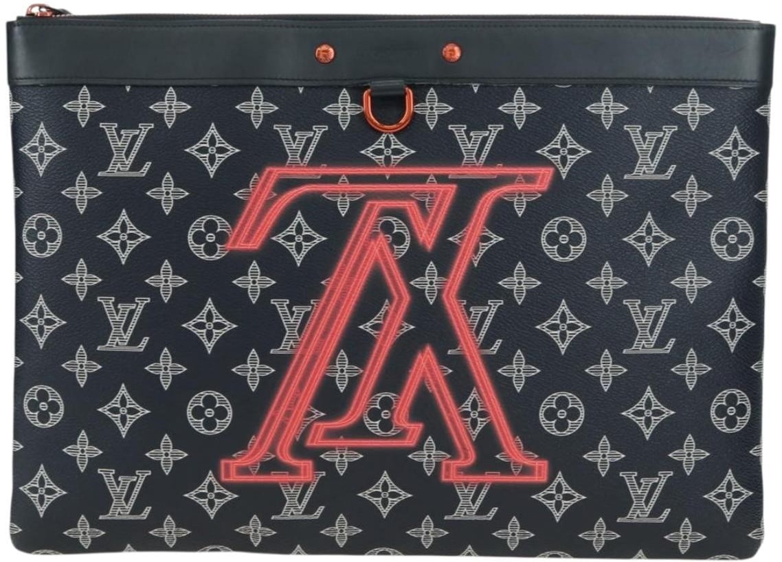 Louis Vuitton Pochette Apollo Limited Edition Upside Down Monogram Ink GM Navy