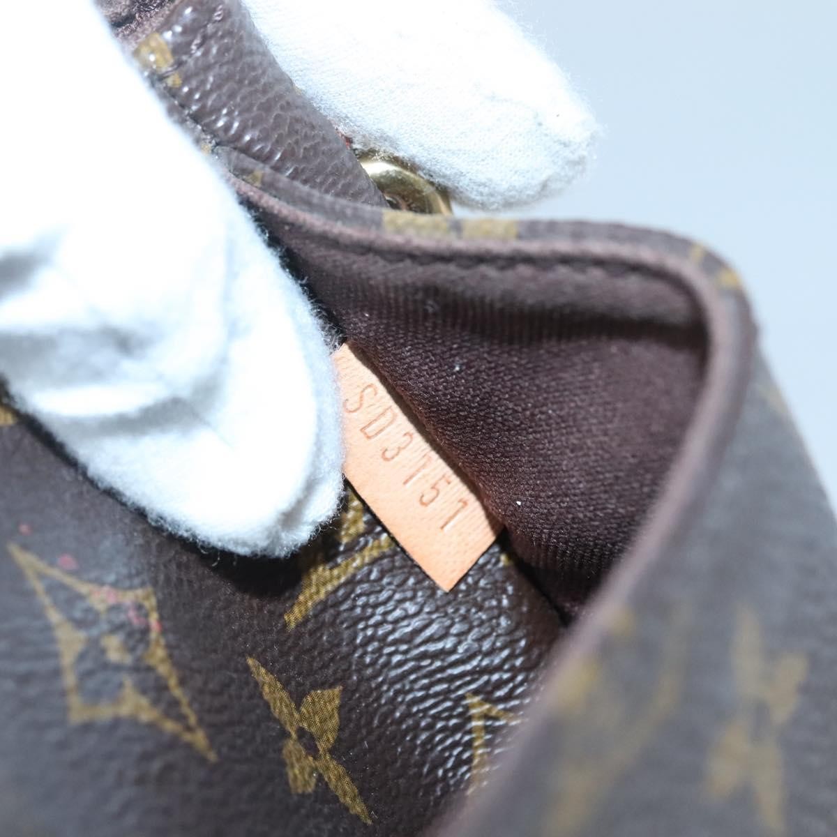 Louis Vuitton Louis Vuitton Menilmontant Handbag Monogram Canvas PM Bruin