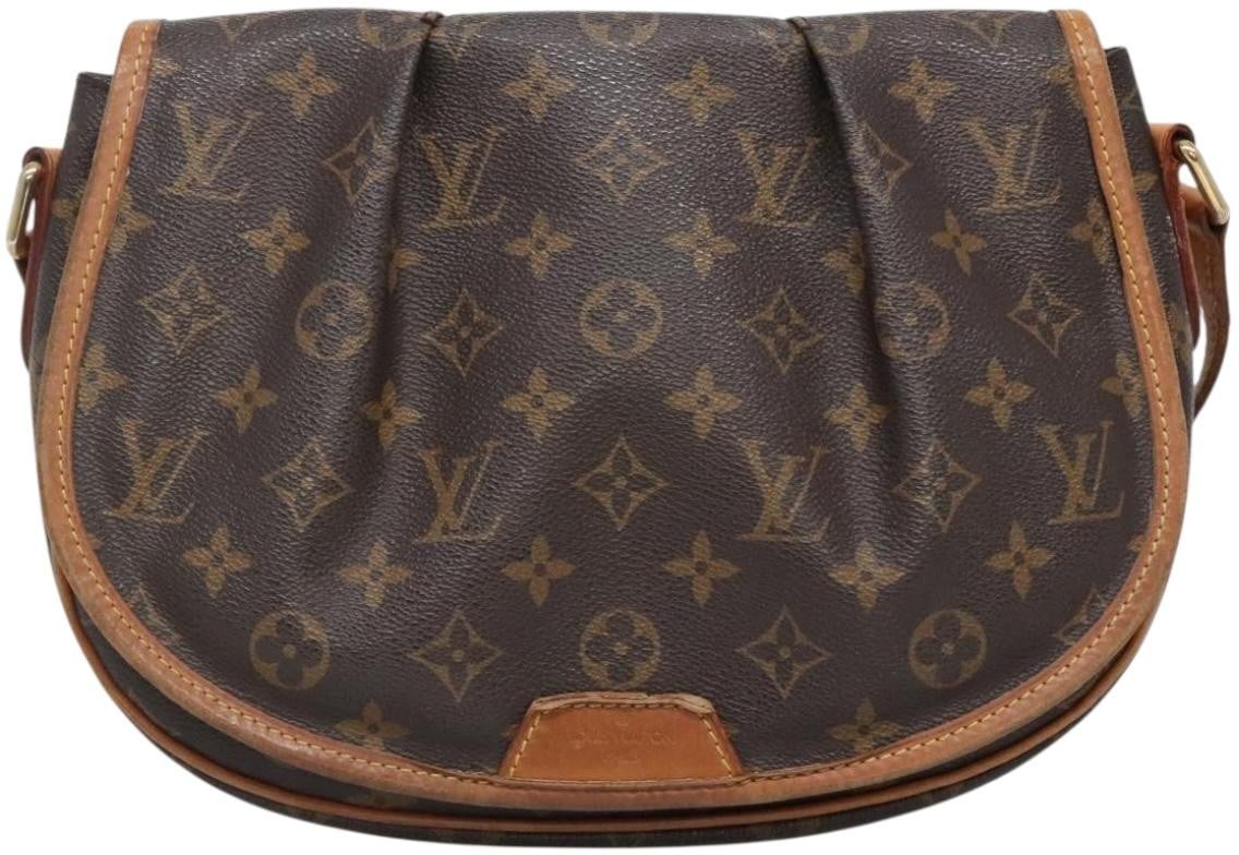 Louis Vuitton Louis Vuitton Menilmontant Handbag Monogram Canvas PM Bruin