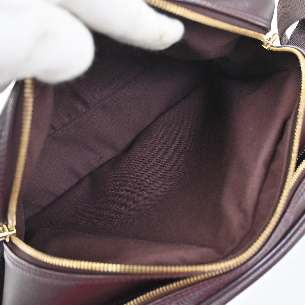 Louis Vuitton Reporter Bag Taiga Leather PM Bruin