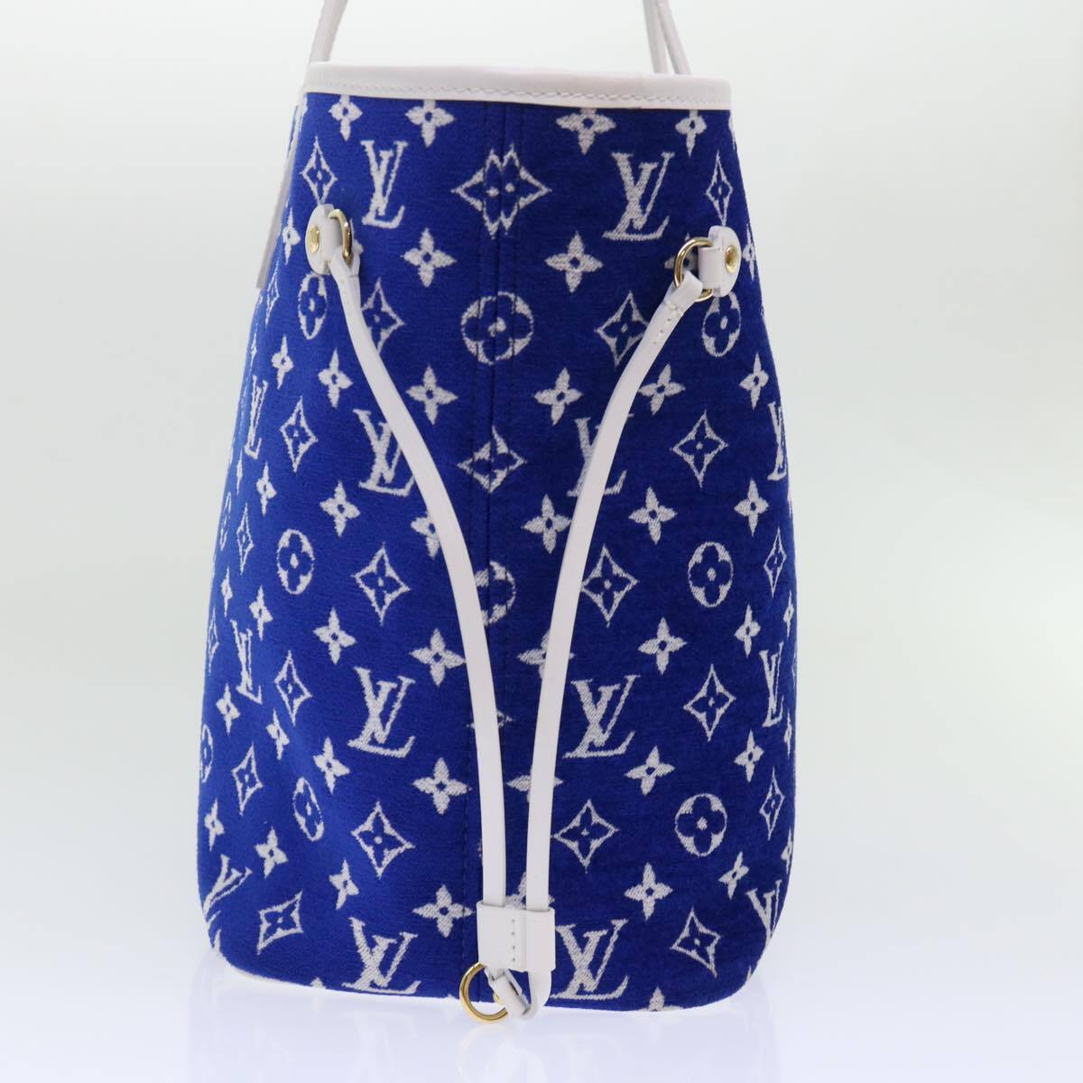 Louis Vuitton Louis Vuitton Neverfull NM Tote LV Match Monogram Jacquard Velvet MM Blauw