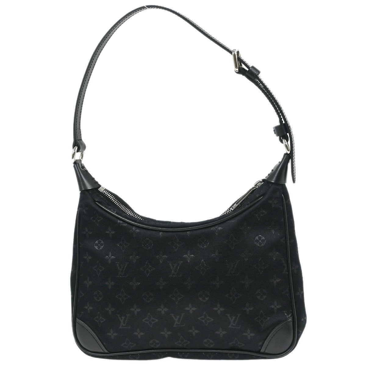 Louis Vuitton Louis Vuitton Boulogne Handbag Monogram Satin Mini Zwart