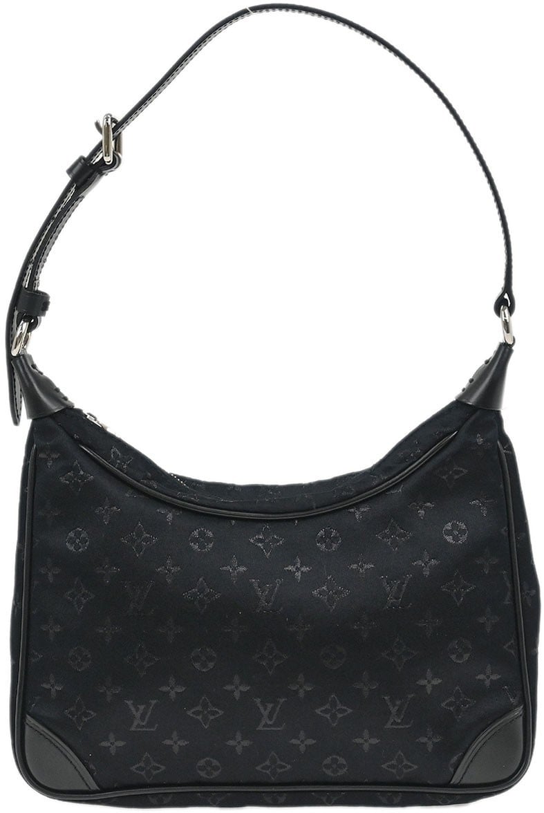 Louis Vuitton Louis Vuitton Boulogne Handbag Monogram Satin Mini Zwart