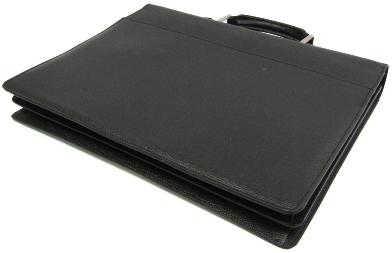 Louis Vuitton Serviette Moskova Briefcase Taiga Leather Grijs