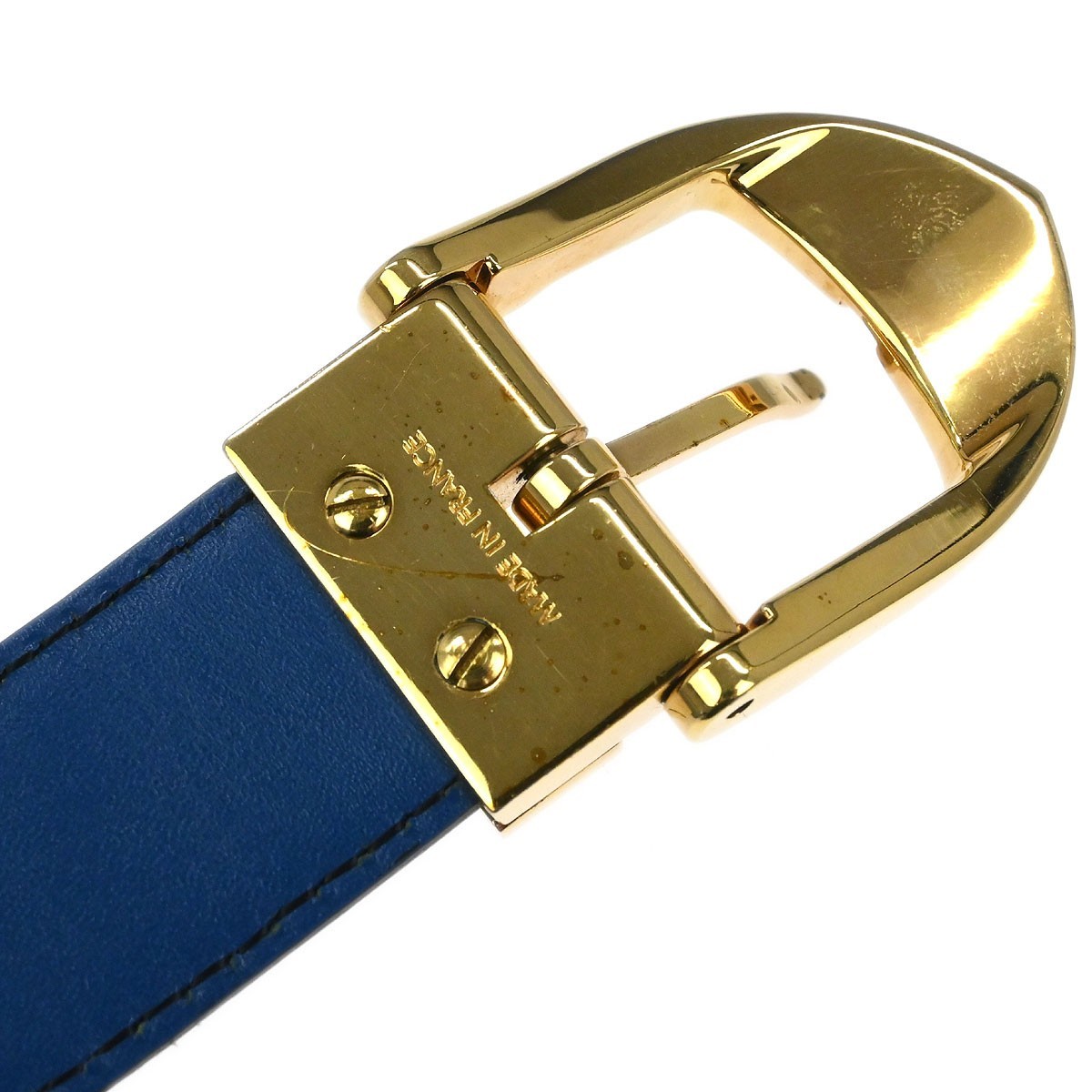 Louis Vuitton Louis Vuitton Classique Belt Epi Leather Blauw