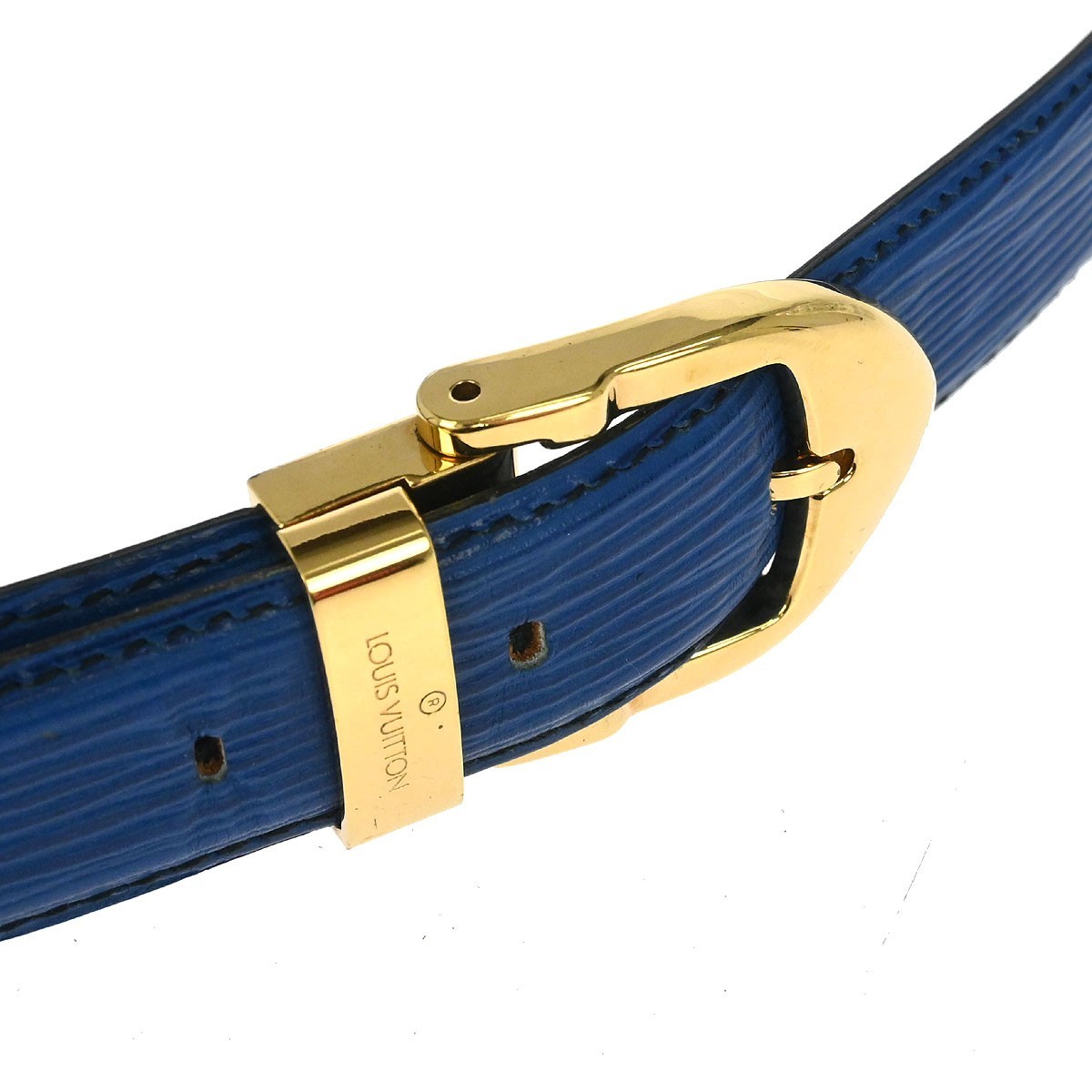 Louis Vuitton Louis Vuitton Classique Belt Epi Leather Blauw
