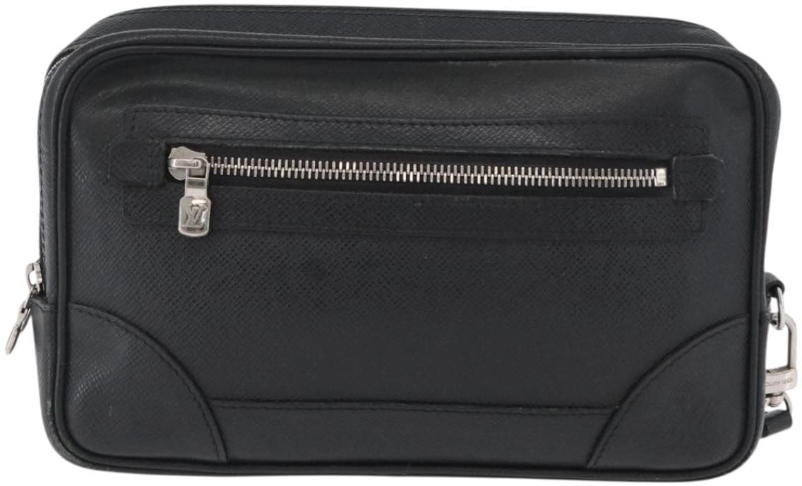 Louis Vuitton Louis Vuitton Pavel Handbag Taiga Leather Zwart