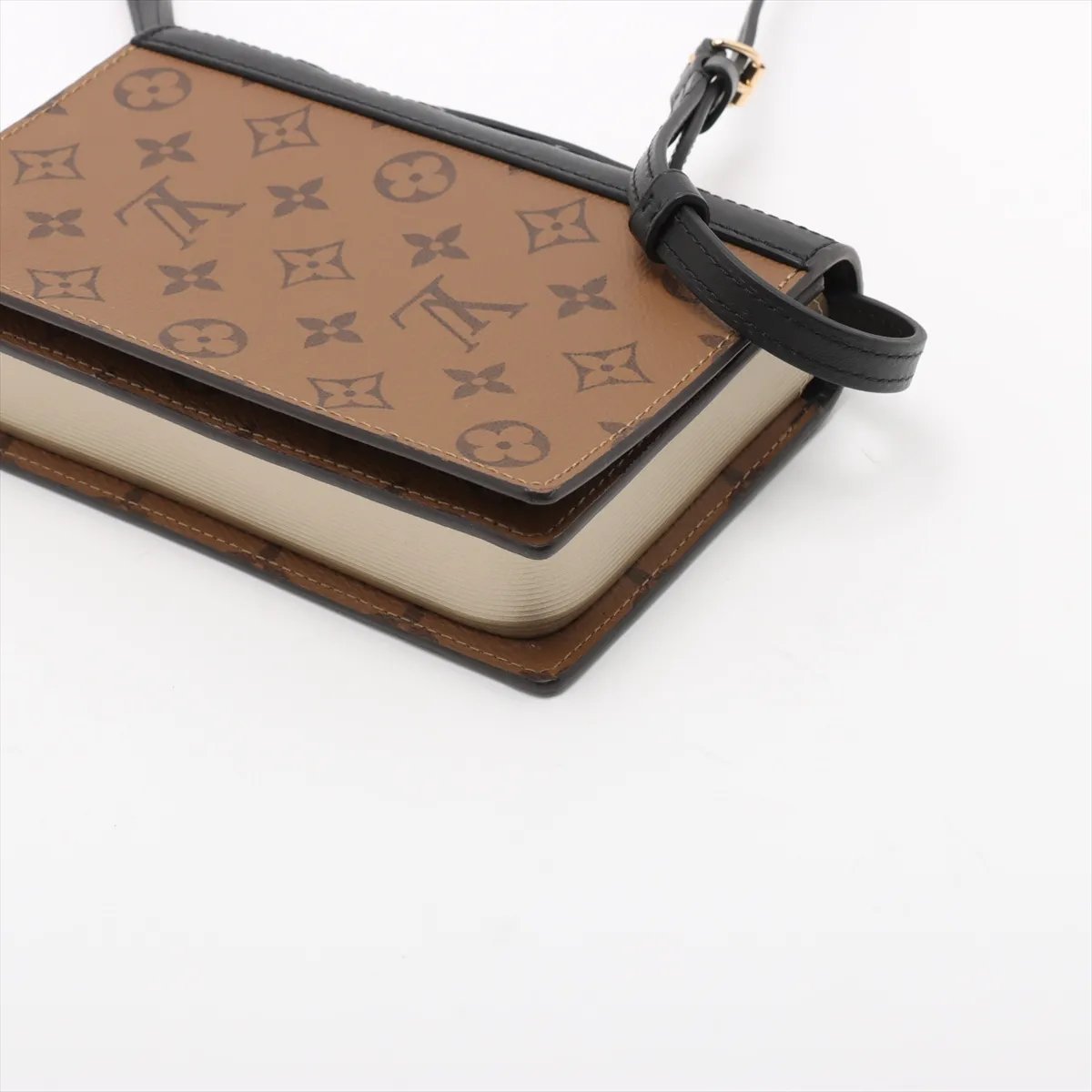Louis Vuitton Book Chain Wallet Reverse Monogram Canvas Bruin