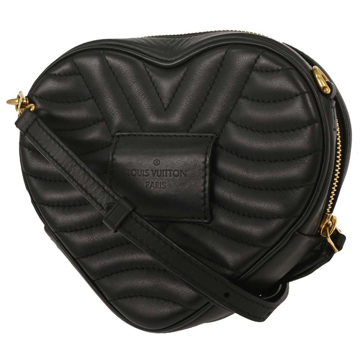 Louis Vuitton Louis Vuitton New Wave Heart Crossbody Bag Quilted Leather Zwart