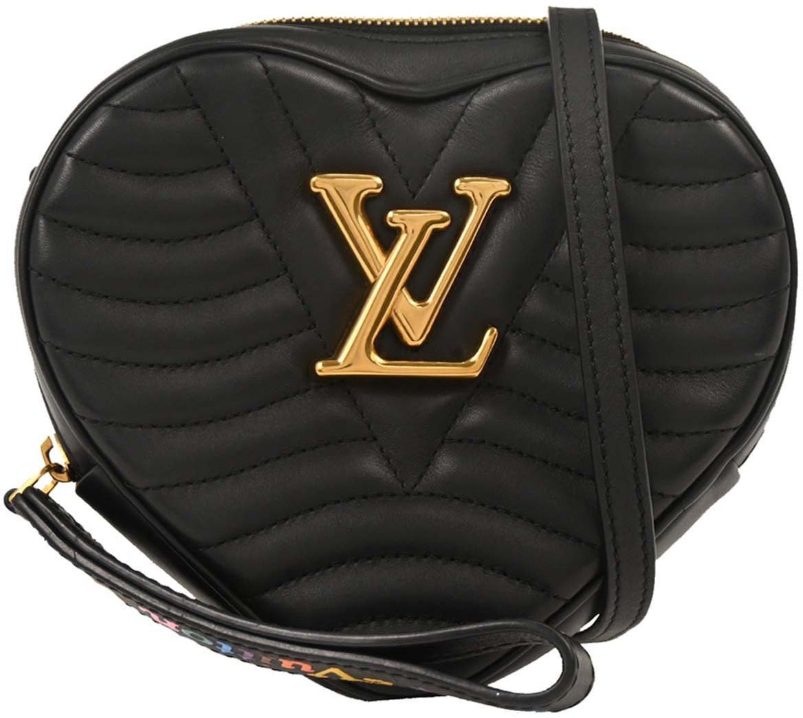Louis Vuitton Louis Vuitton New Wave Heart Crossbody Bag Quilted Leather Zwart