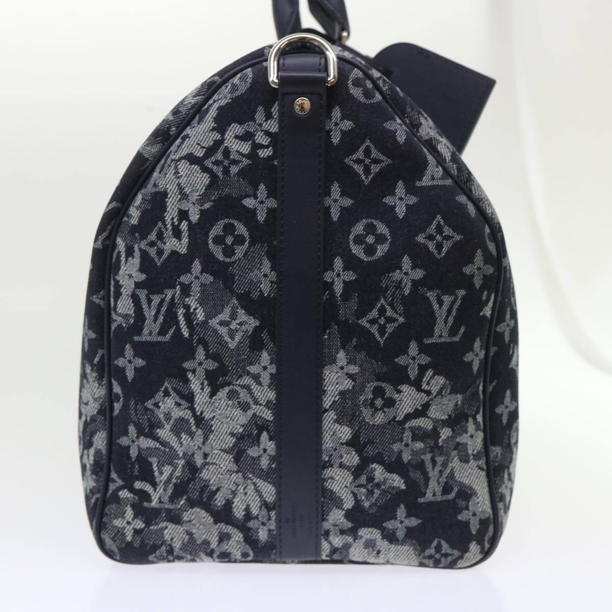 Louis Vuitton Louis Vuitton Keepall Bandouliere Bag Monogram Tapestry Canvas 50 Navy