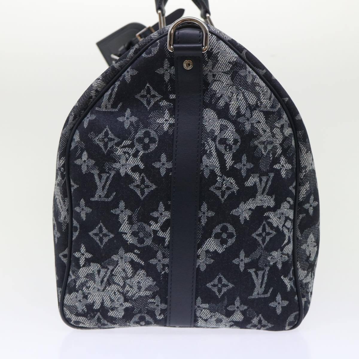 Louis Vuitton Louis Vuitton Keepall Bandouliere Bag Monogram Tapestry Canvas 50 Navy