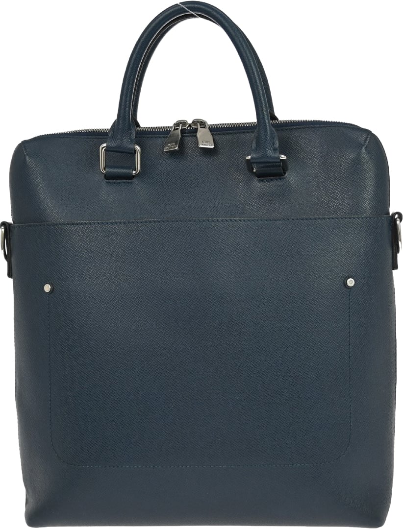 Louis Vuitton Grigori Tote Taiga Leather Blauw