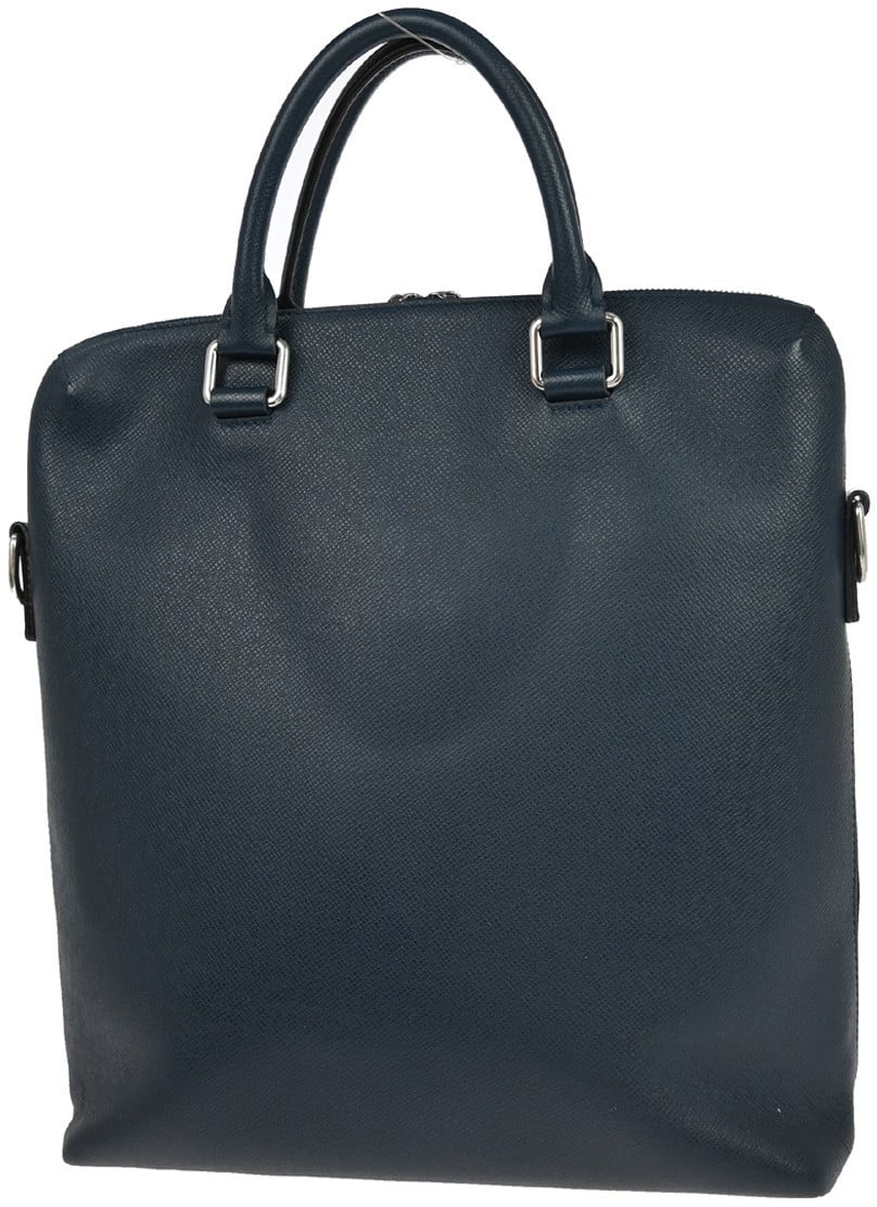 Louis Vuitton Grigori Tote Taiga Leather Blauw