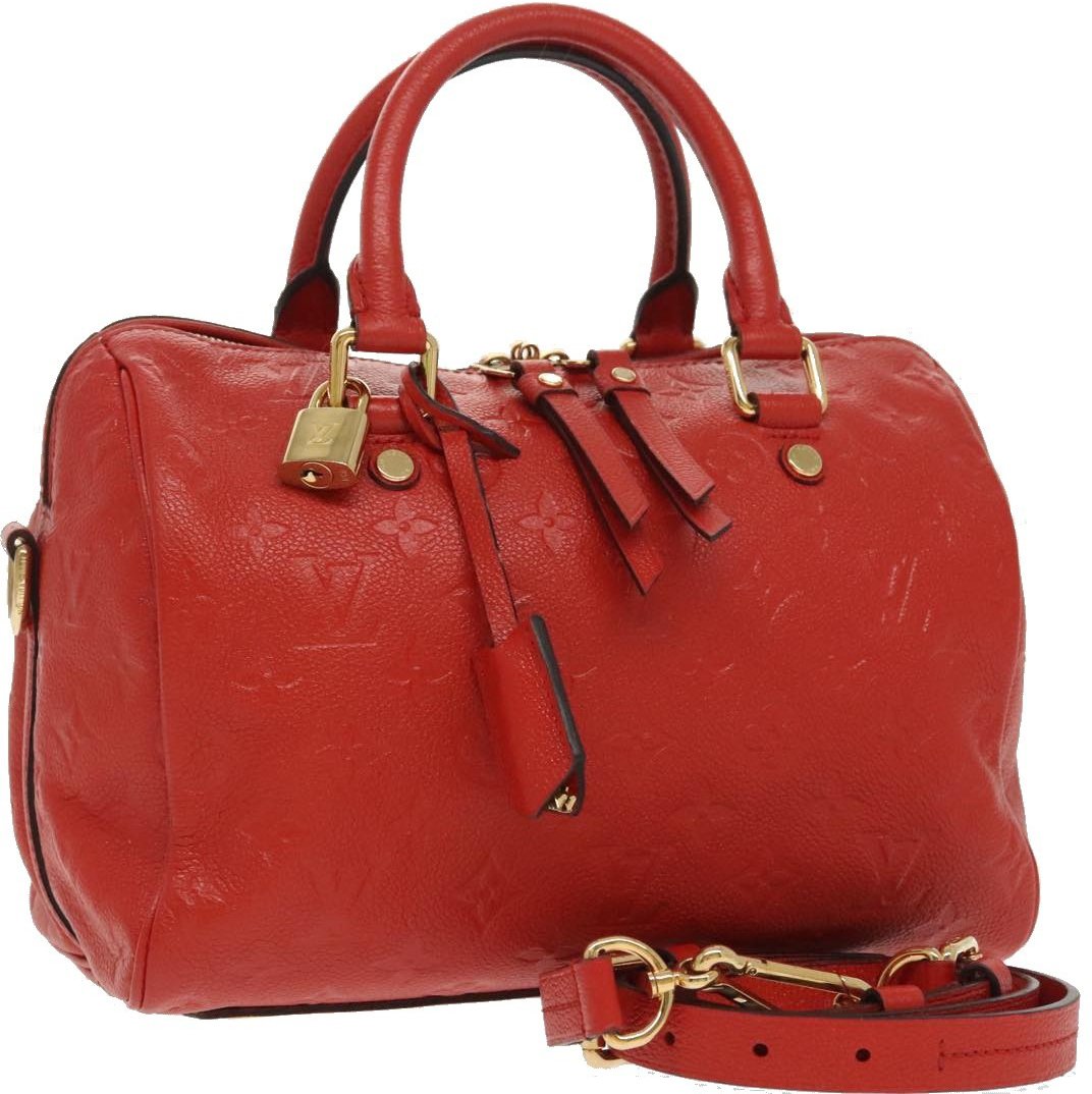 Louis Vuitton Louis Vuitton Speedy Bandouliere Bag Monogram Empreinte Giant 25 Rood