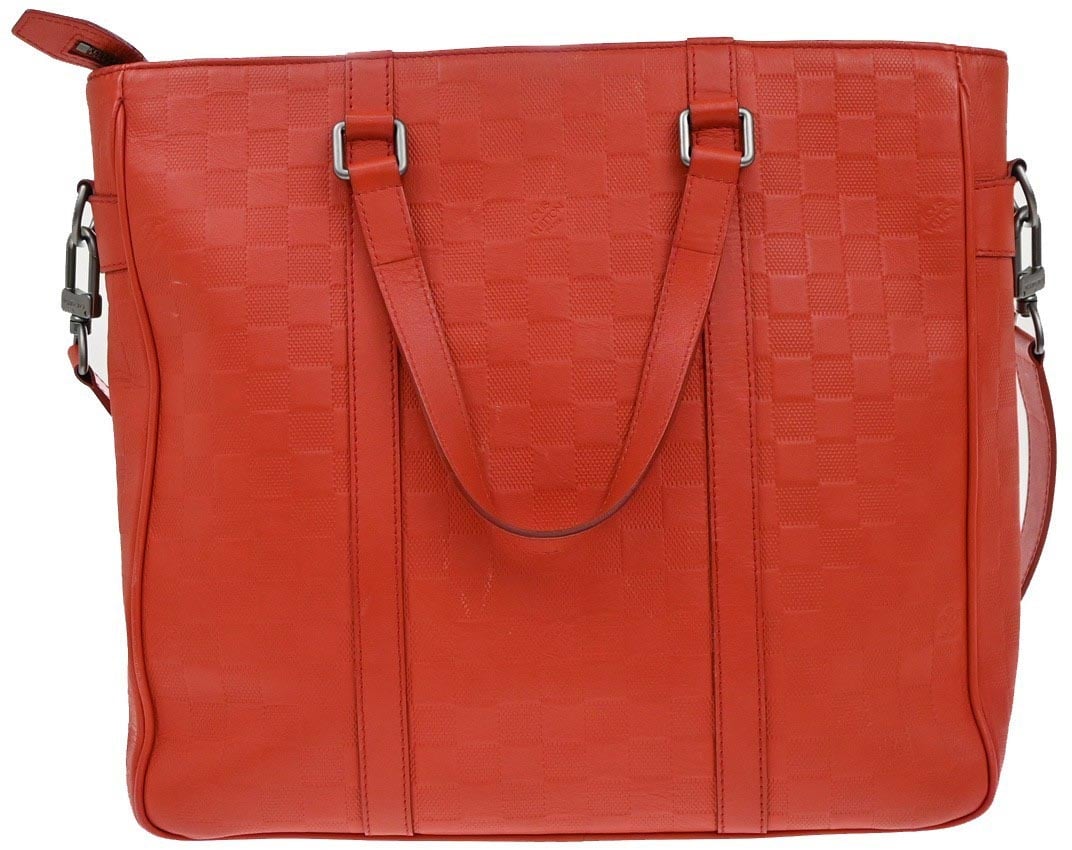 Louis Vuitton Louis Vuitton Tadao Handbag Damier Infini Leather PM Rood