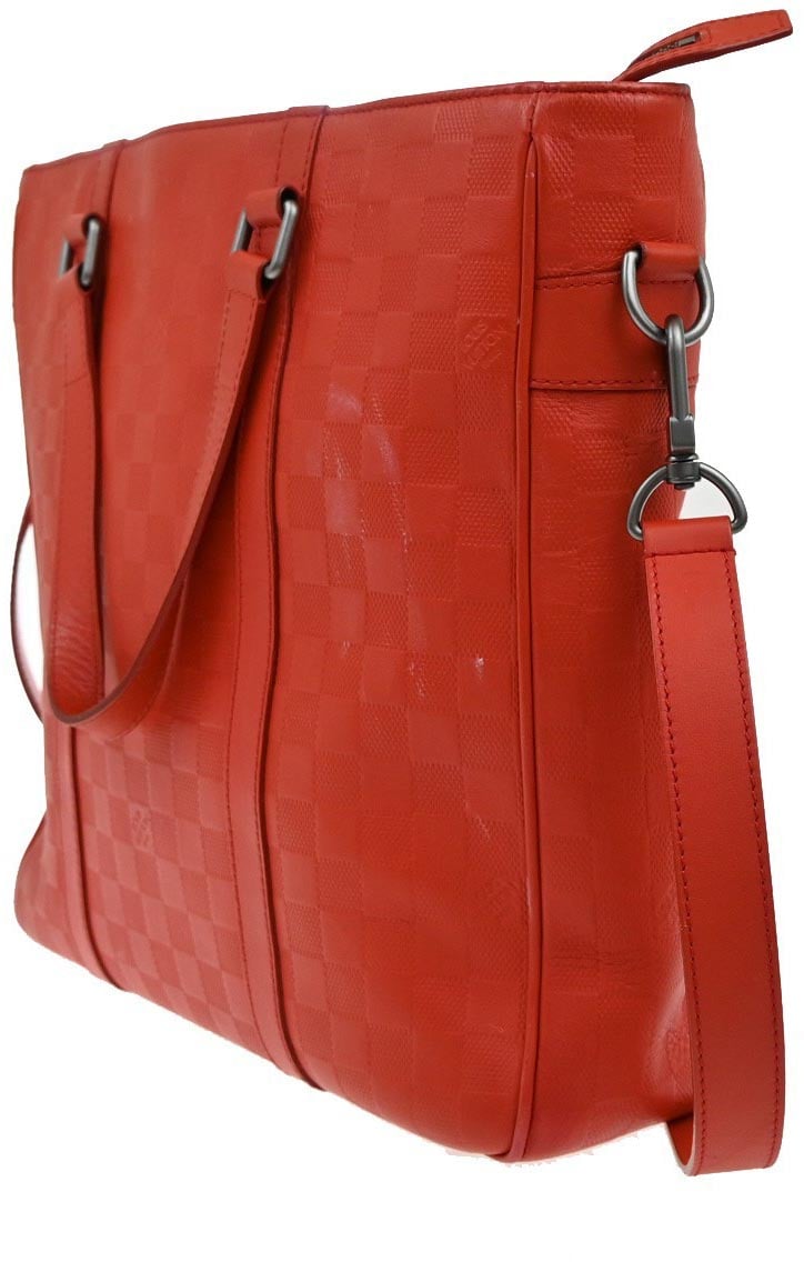 Louis Vuitton Louis Vuitton Tadao Handbag Damier Infini Leather PM Rood