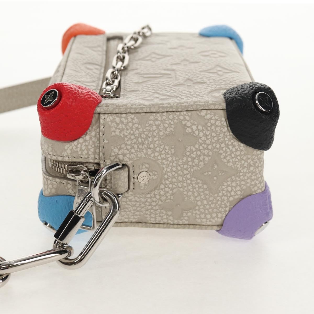 Louis Vuitton Louis Vuitton Soft Trunk Bag Monogram Taurillon Leather Mini Grijs