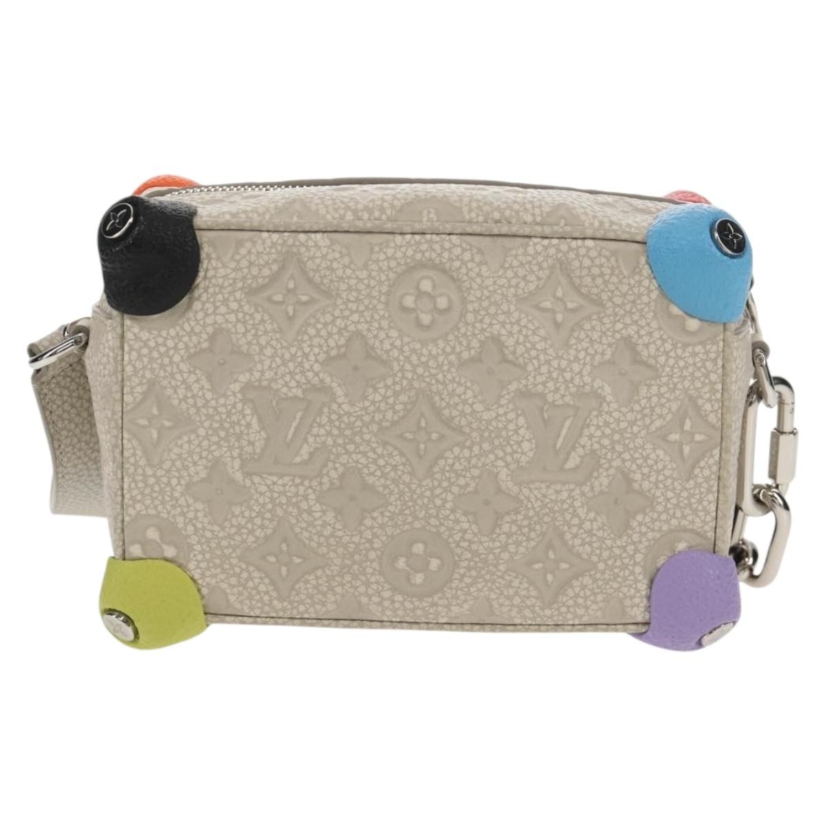 Louis Vuitton Louis Vuitton Soft Trunk Bag Monogram Taurillon Leather Mini Grijs