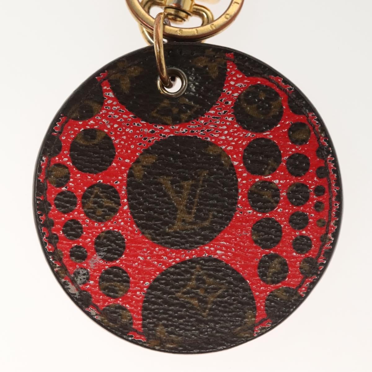 Louis Vuitton Pumpkin Bag Charm and Key Holder Yayoi Kusama Pumpkins Leather Bruin