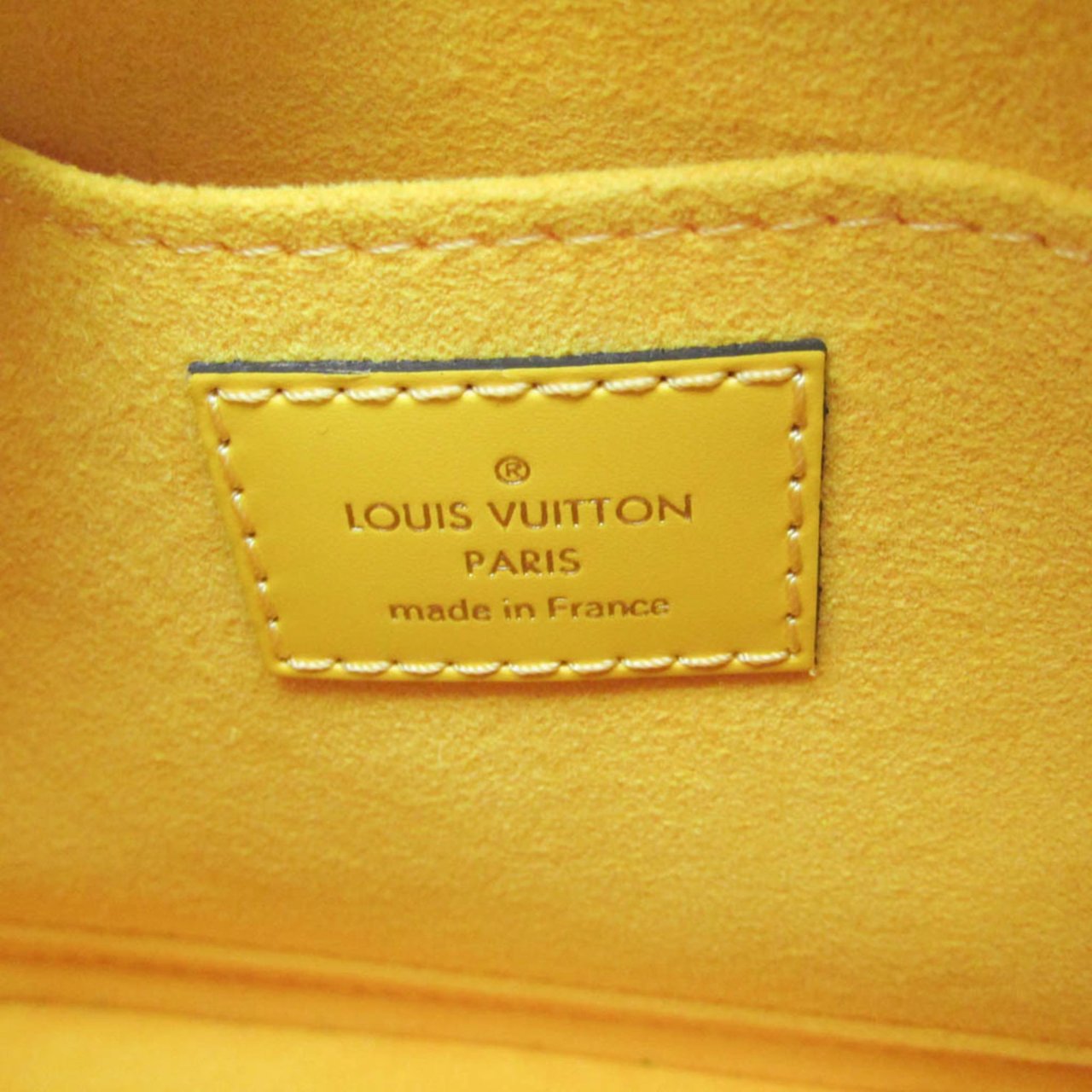 Louis Vuitton Alma Chain Handbag Epi Leather Mini Geel