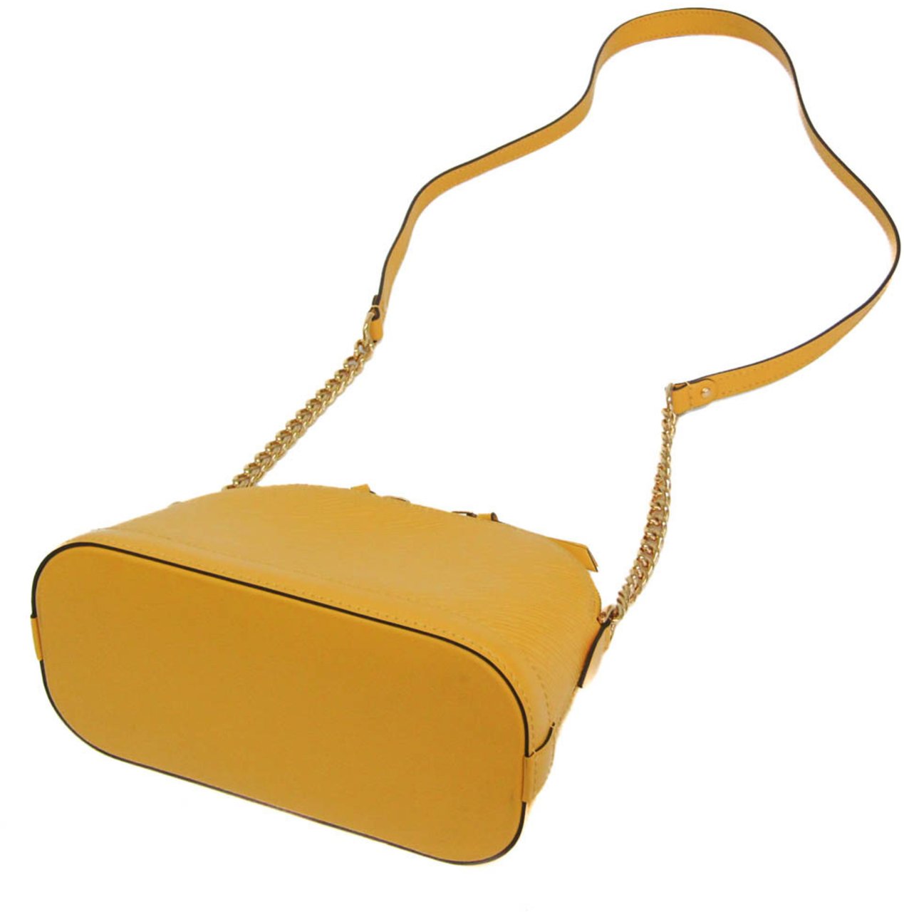 Louis Vuitton Alma Chain Handbag Epi Leather Mini Geel