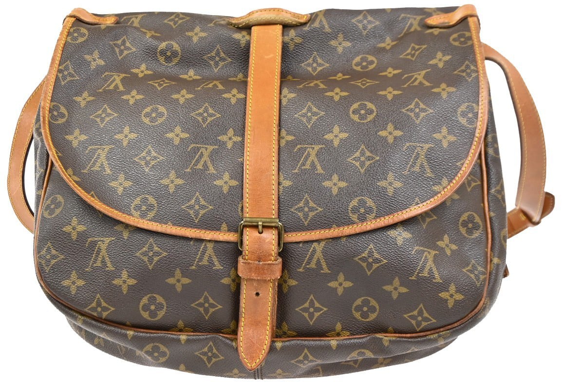 Louis Vuitton Saumur Monogram 35 Bruin