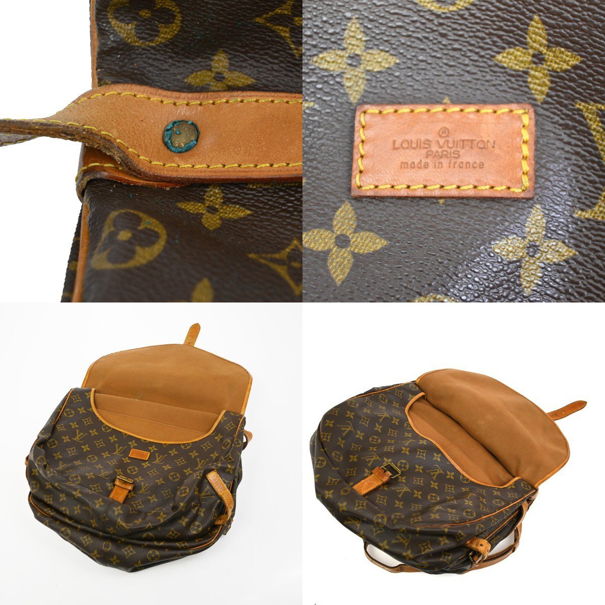 Louis Vuitton Saumur Monogram 35 Bruin