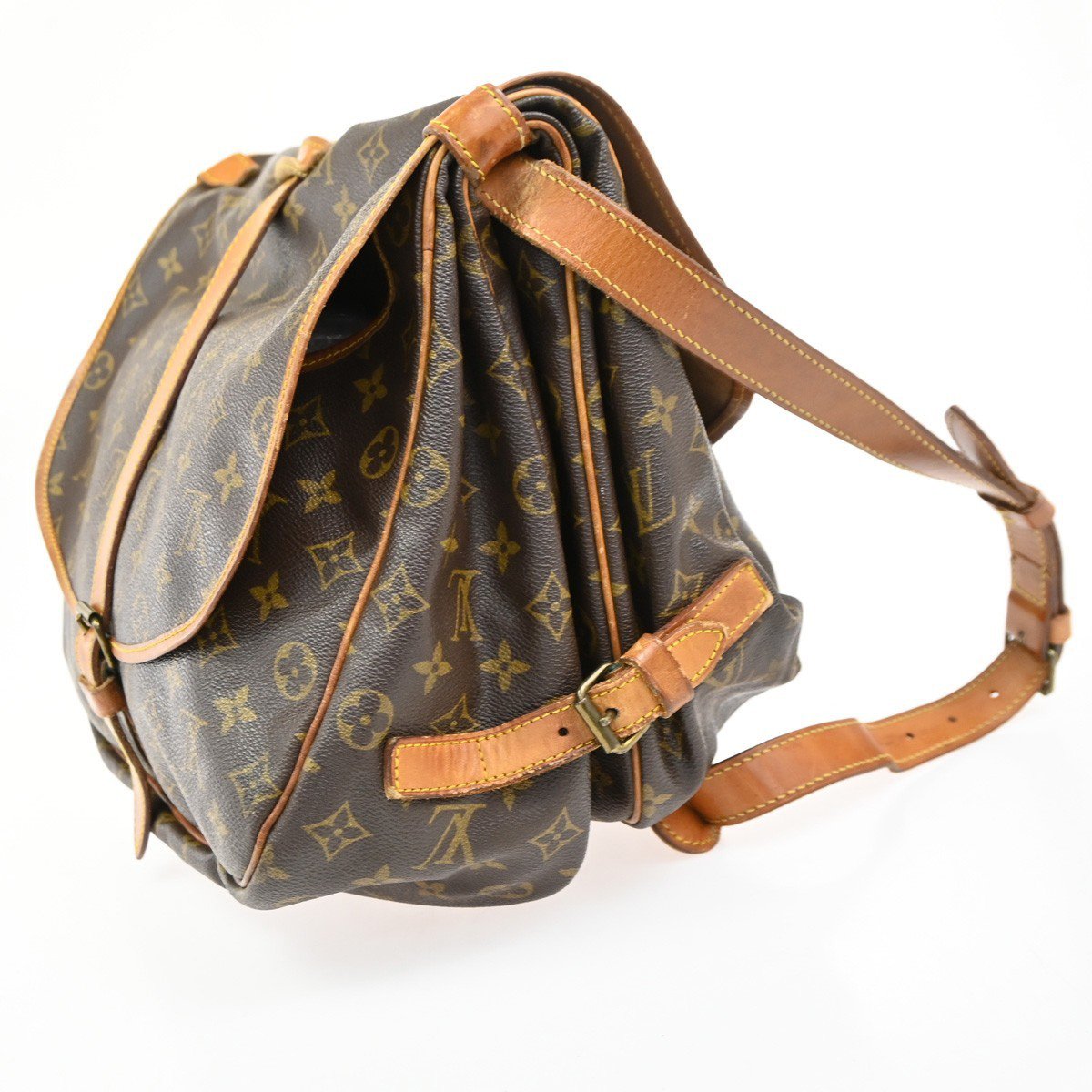 Louis Vuitton Saumur Monogram 35 Bruin