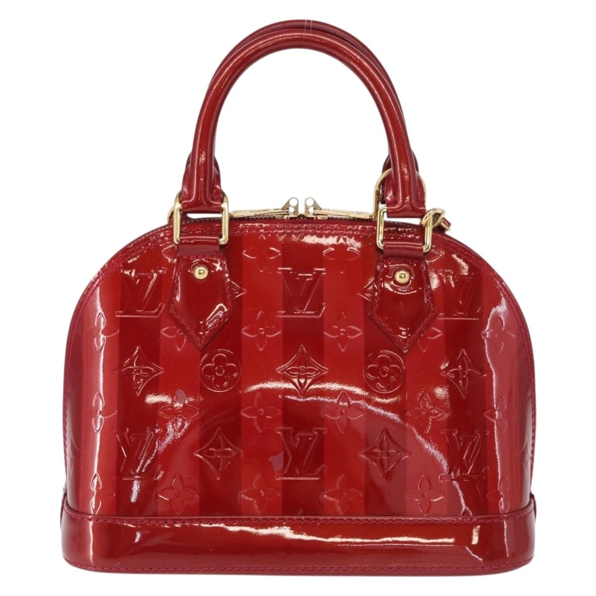 Louis Vuitton Louis Vuitton Alma Handbag Limited Edition Monogram Vernis Rayures BB Rood