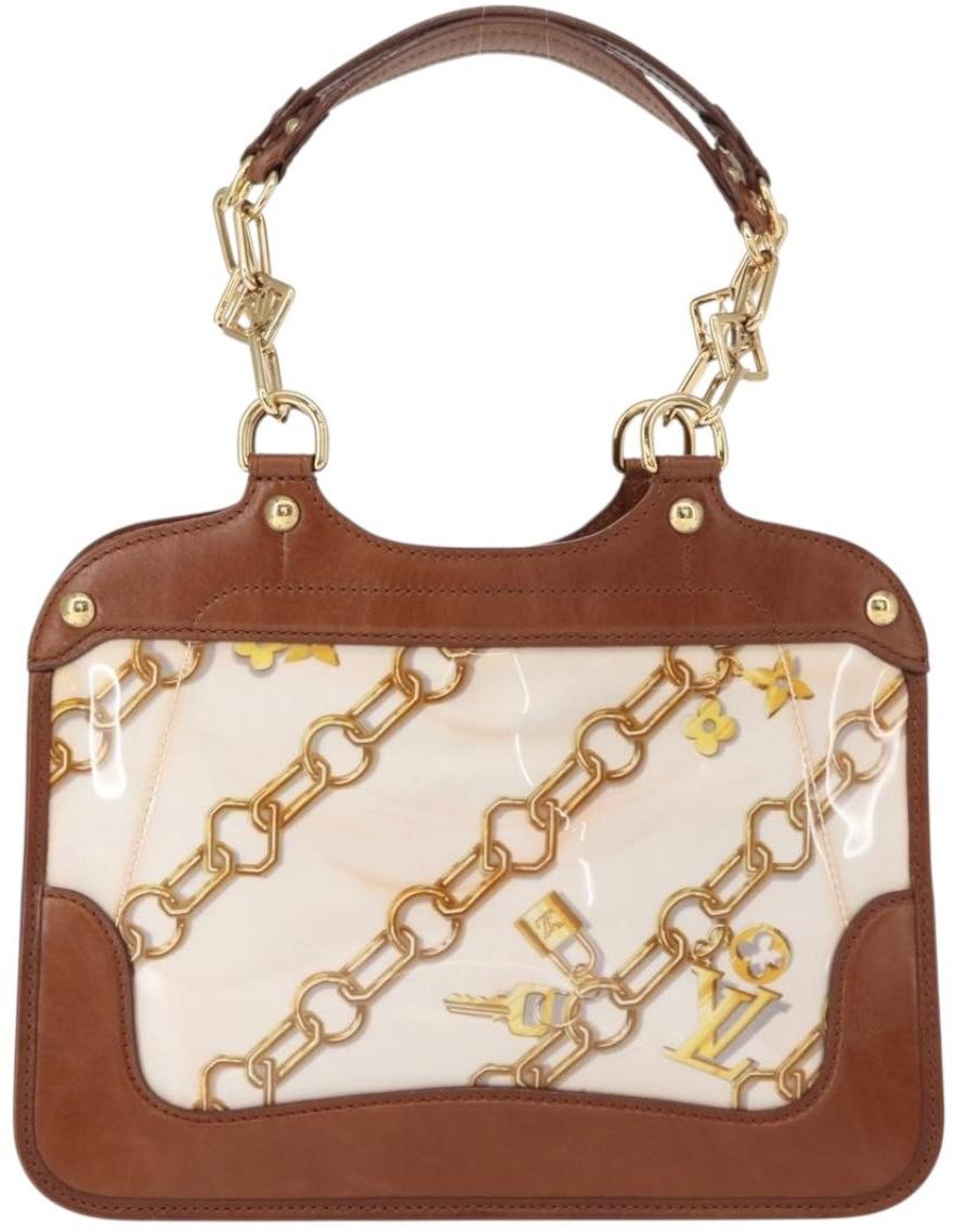 Louis Vuitton Louis Vuitton Charms Cabas PVC Over Printed Silk Bruin