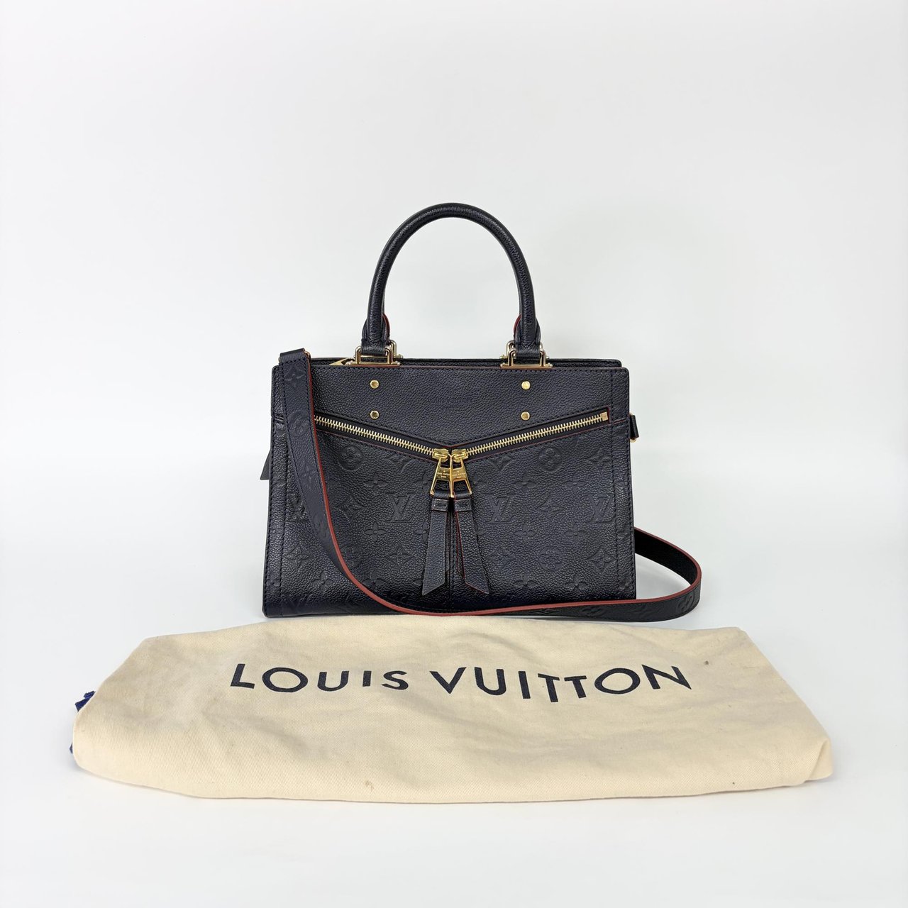 Louis Vuitton Sully Tote Monogram Empreinte Leather MM Rood