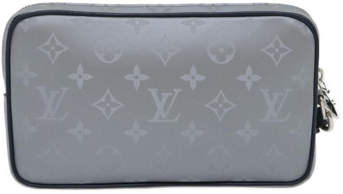 Louis Vuitton Alpha Clutch Limited Edition Monogram Satellite Canvas Zilver