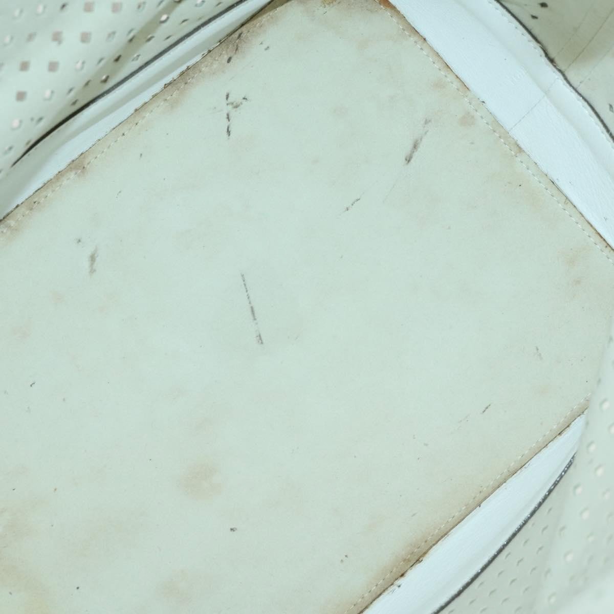 Louis Vuitton Louis Vuitton Flore Noe Handbag Perforated Leather Wit