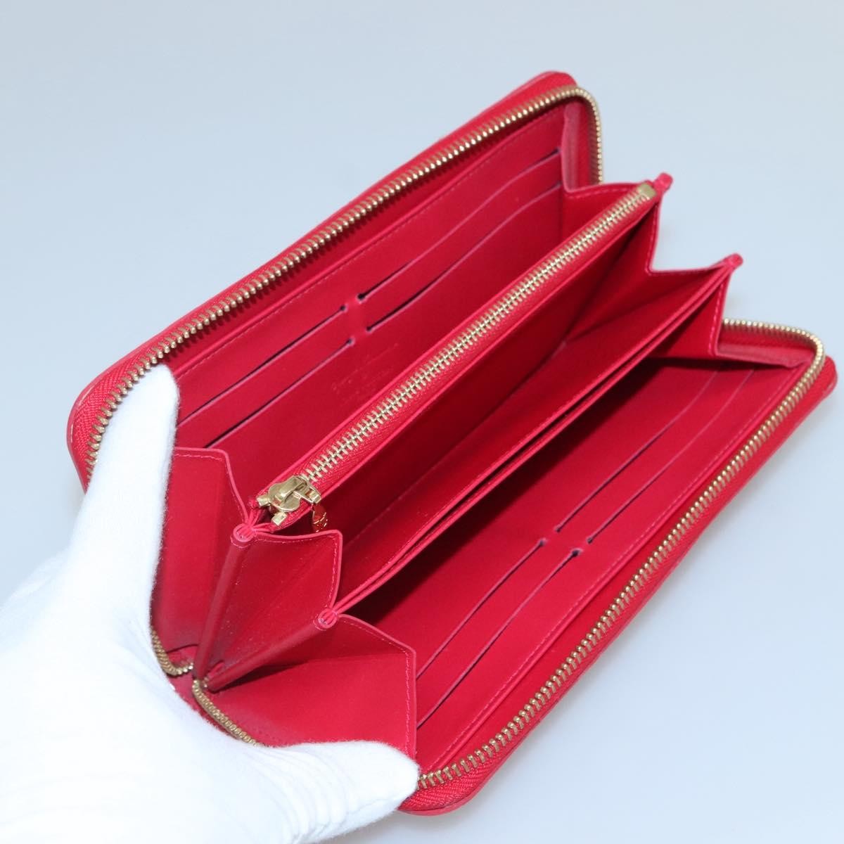 Louis Vuitton Louis Vuitton Yayoi Kusama Wallet Monogram Patent Rood