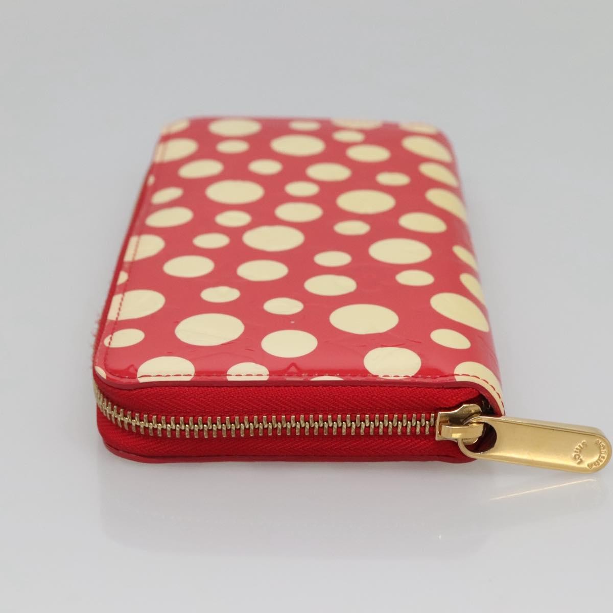 Louis Vuitton Louis Vuitton Yayoi Kusama Wallet Monogram Patent Rood