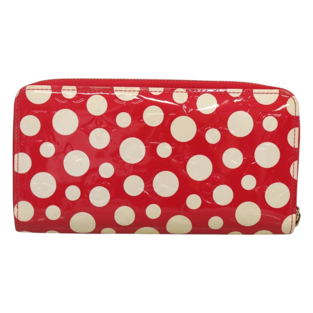 Louis Vuitton Louis Vuitton Yayoi Kusama Wallet Monogram Patent Rood