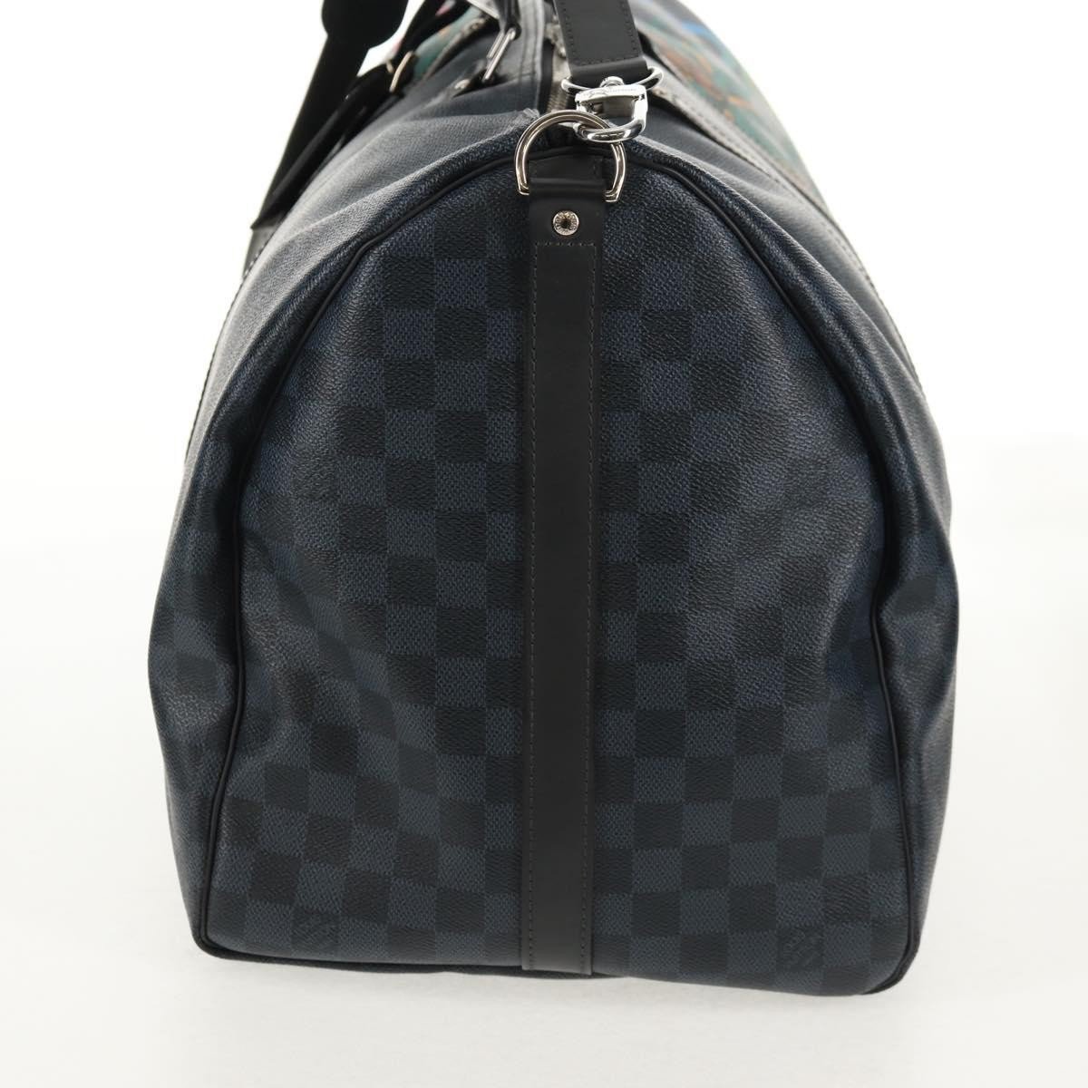 Louis Vuitton Louis Vuitton Keepall Bandouliere Bag Limited Edition Damier Cobalt Jungle 55 Blauw
