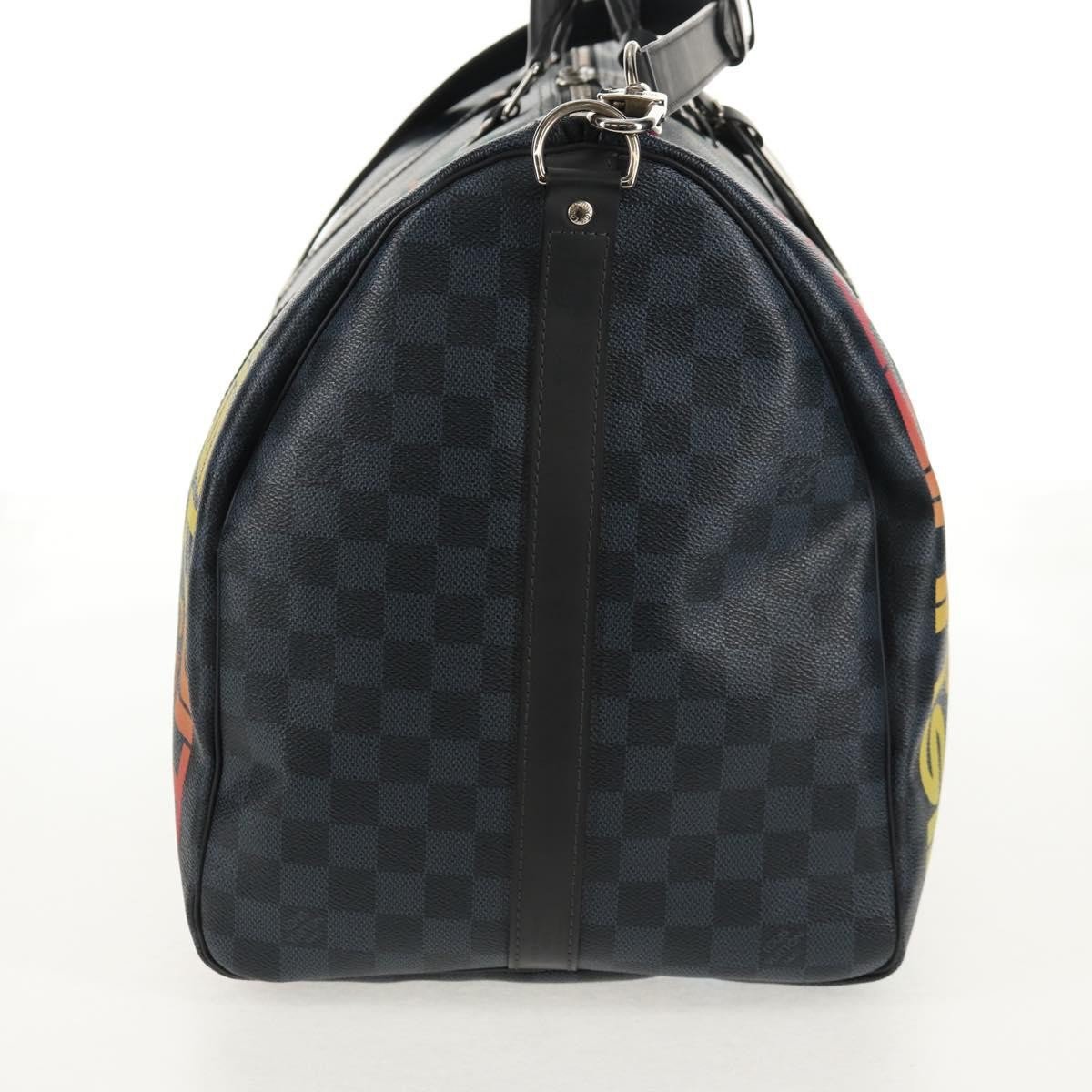 Louis Vuitton Louis Vuitton Keepall Bandouliere Bag Limited Edition Damier Cobalt Jungle 55 Blauw