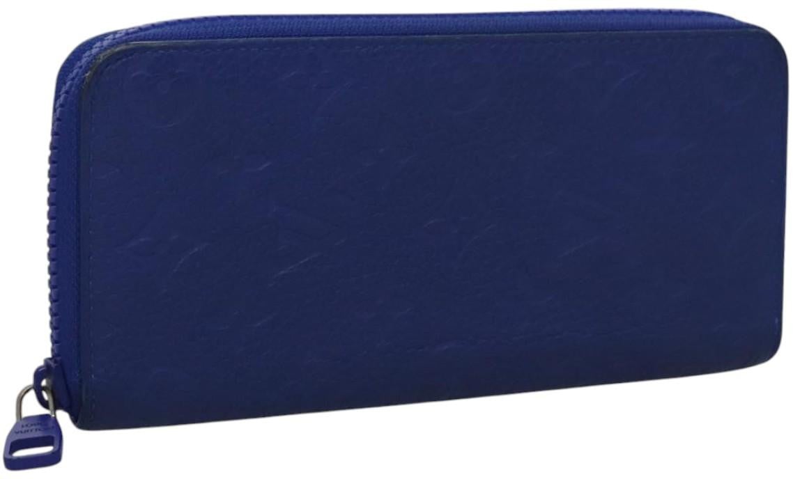 Louis Vuitton Zippy Wallet NM Taurillon Leather Blauw