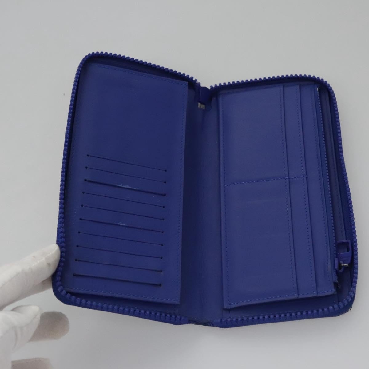Louis Vuitton Zippy Wallet NM Taurillon Leather Blauw