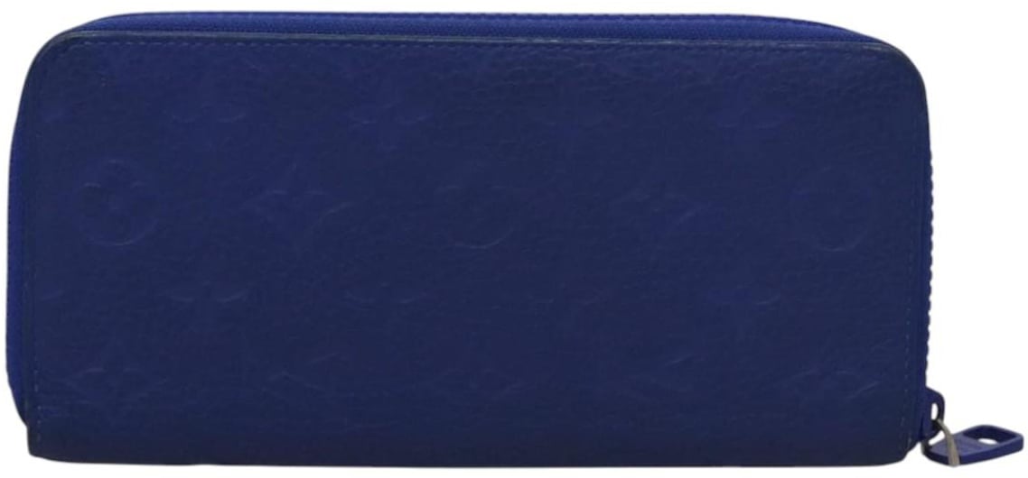Louis Vuitton Zippy Wallet NM Taurillon Leather Blauw