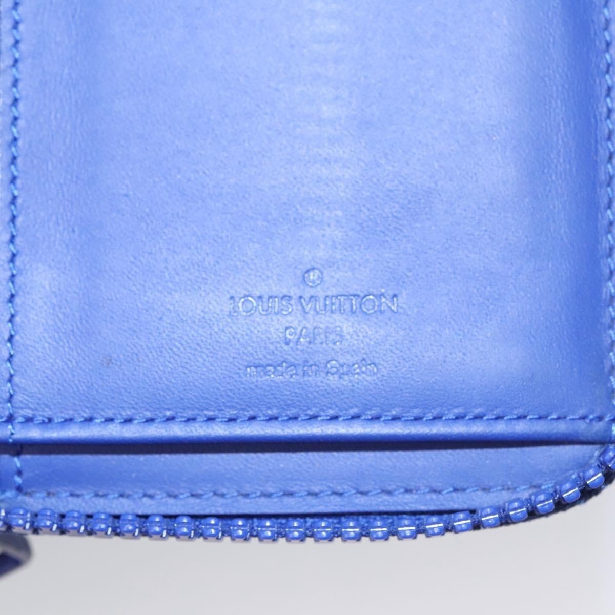 Louis Vuitton Zippy Wallet NM Taurillon Leather Blauw