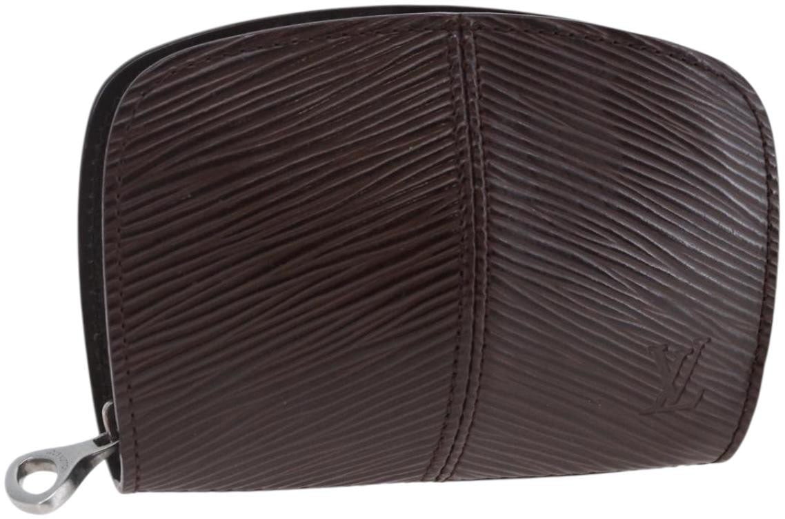 Louis Vuitton Louis Vuitton Demi Lune Coin Purse Epi Leather Bruin