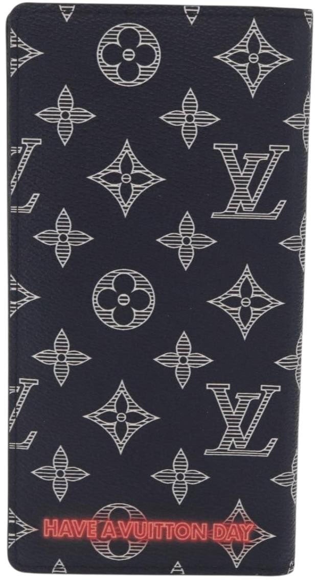 Louis Vuitton Louis Vuitton Brazza Long Bifold wallet Monogram Comics Navy