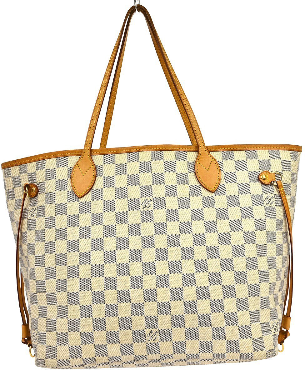 Louis Vuitton Louis Vuitton Neverfull Tote Damier azur MM Wit