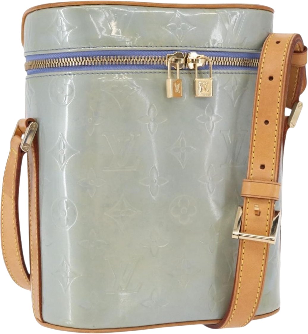 Louis Vuitton Sullivan Monogram Vernis Vertical Blauw
