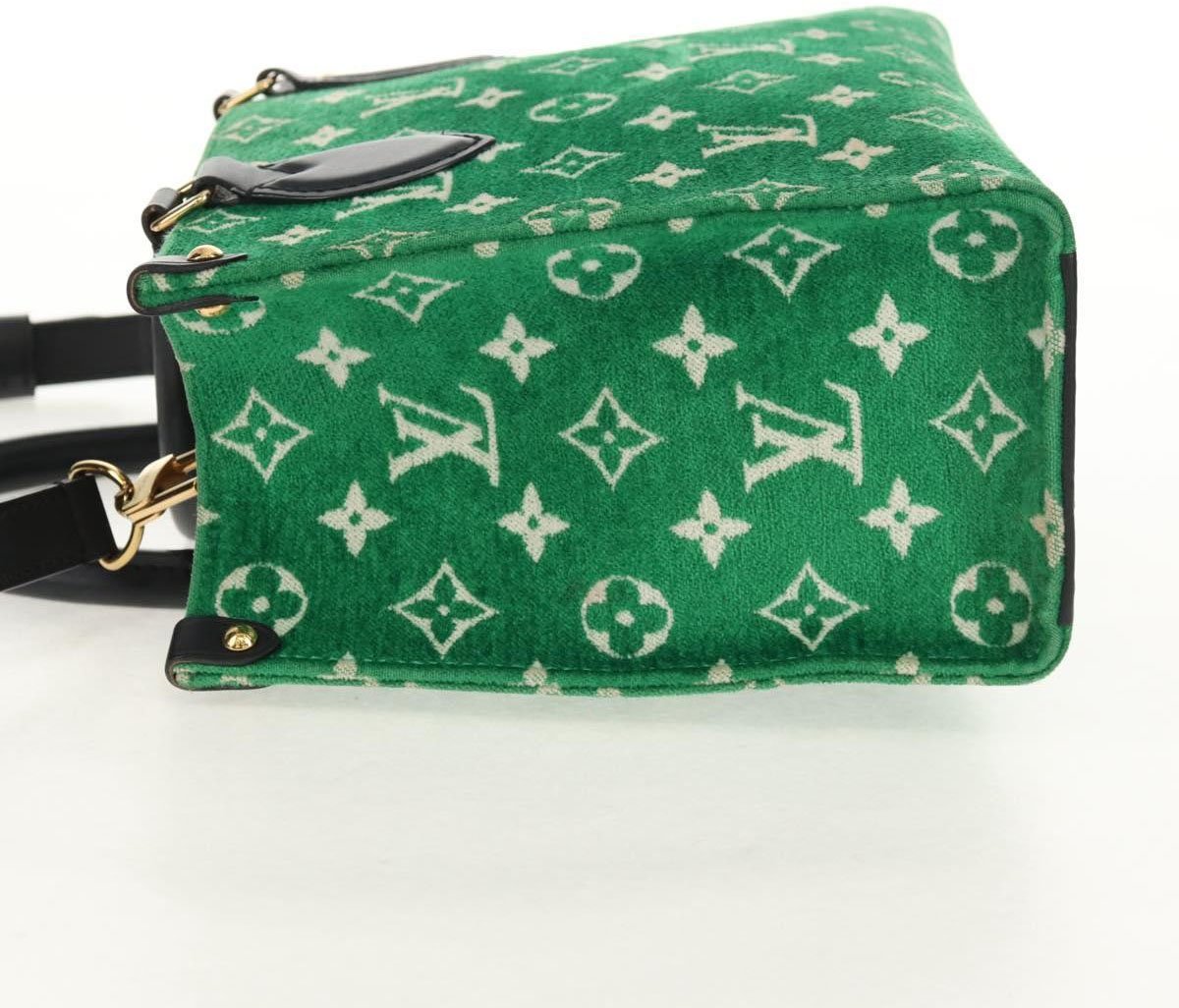 Louis Vuitton Louis Vuitton OnTheGo Tote LV Match Monogram Jacquard Velvet PM Groen