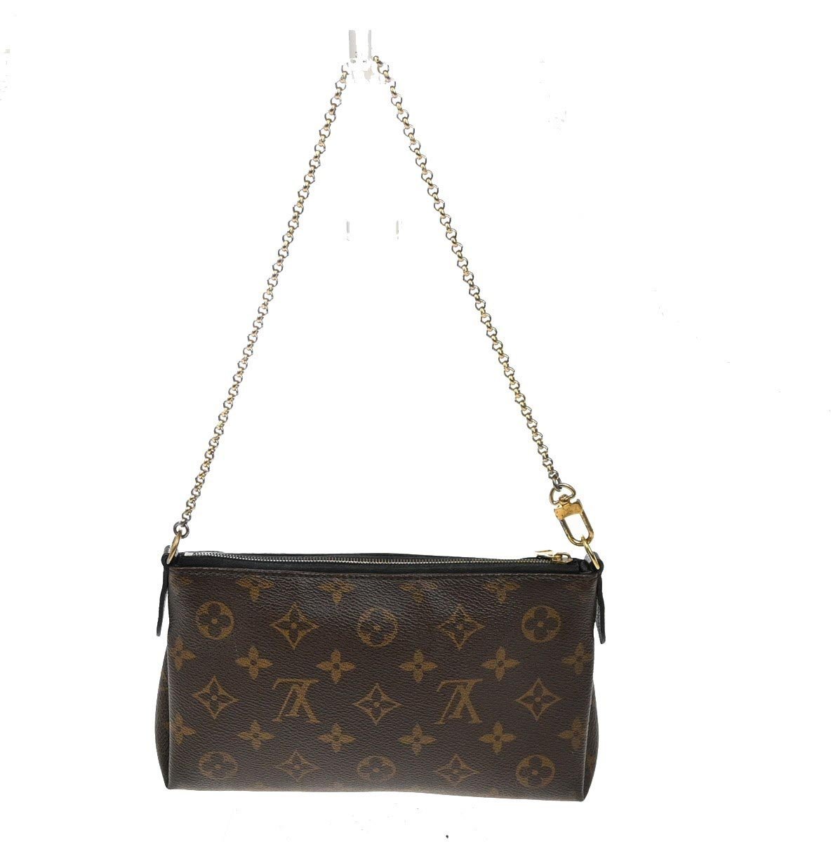 Louis Vuitton Louis Vuitton Pallas Clutch Monogram Canvas with Leather Bruin